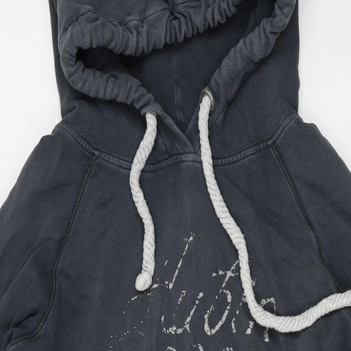 AUBIN & WILLS Womens Grey Cotton Pullover Hoodie Size 10 Pullover
