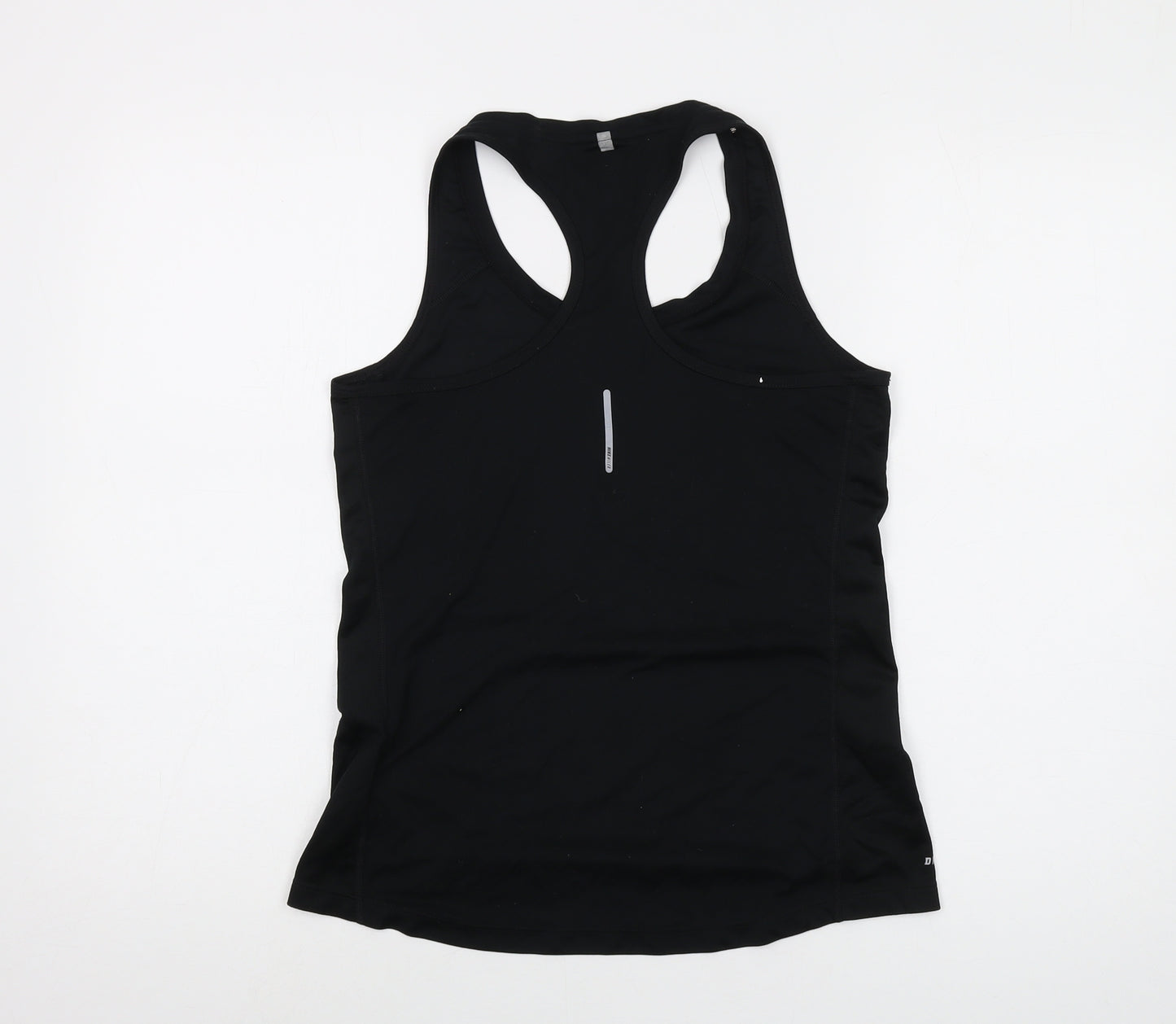 Nike Womens Black Polyester Basic T-Shirt Size M Round Neck Pullover