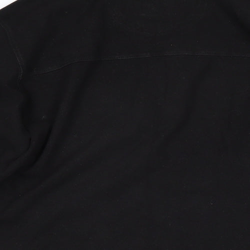 The £26M Project Mens Black Cotton Polo Size M Collared Button