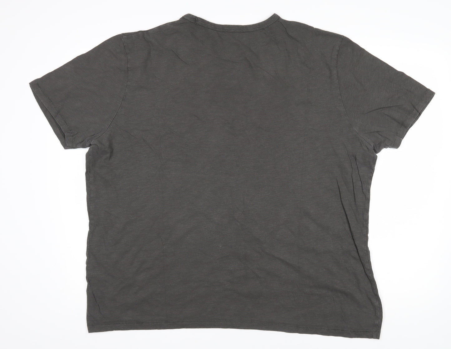 Triumph Mens Grey Cotton T-Shirt Size 2XL Round Neck - Triumph
