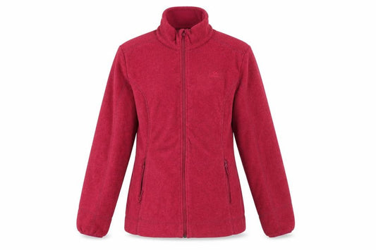 Front view of Decathlon women’s red jacket, size XS, zip