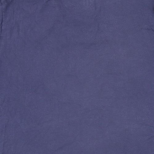 Polo Womens Blue 100% Cotton Basic T-Shirt Size M V-Neck - Distressed edges. Ralph Lauren 1967