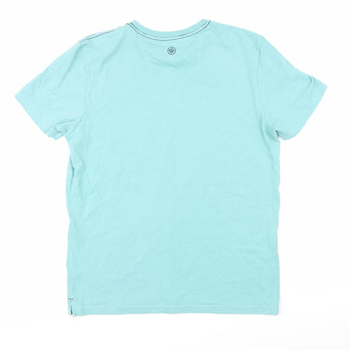 Fat Face Mens Green Cotton T-Shirt Size M Round Neck - Fat Face marine conservation society
