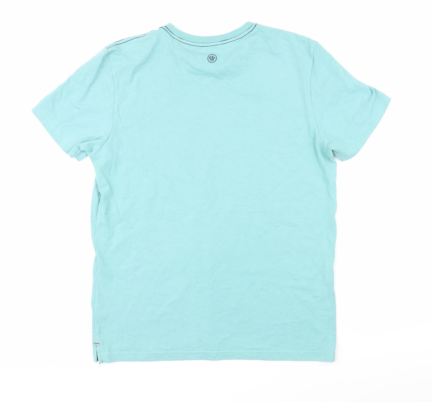 Fat Face Mens Green Cotton T-Shirt Size M Round Neck - Fat Face marine conservation society
