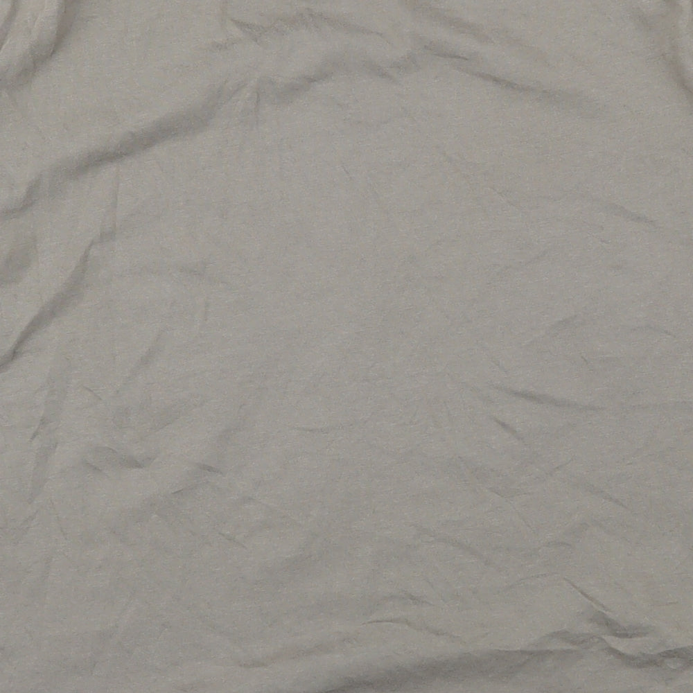 White Label Womens Green Cotton Basic T-Shirt Size 16 Scoop Neck