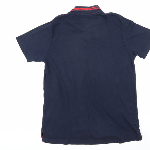 Donnay Mens Blue Cotton Polo Size M Collared Button