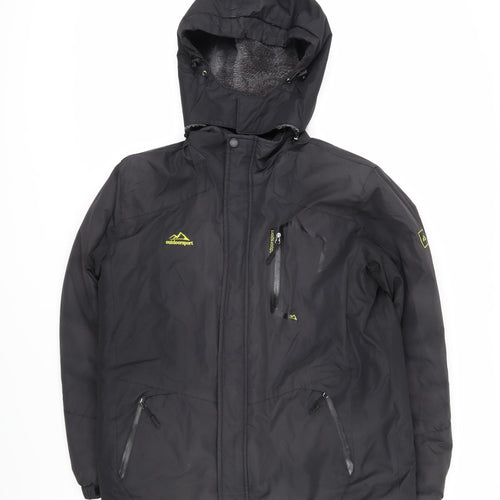 Outdoor Sport Mens Black Jacket Coat Size M Zip