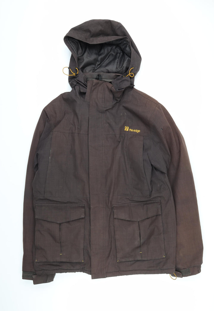 The Edge Mens Brown Jacket Coat Size M Zip
