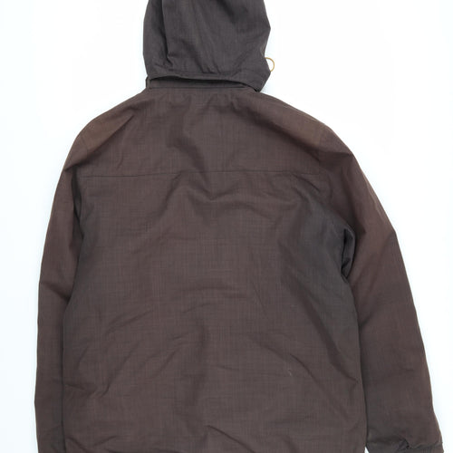 The Edge Mens Brown Jacket Coat Size M Zip