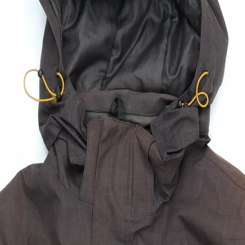 The Edge Mens Brown Jacket Coat Size M Zip