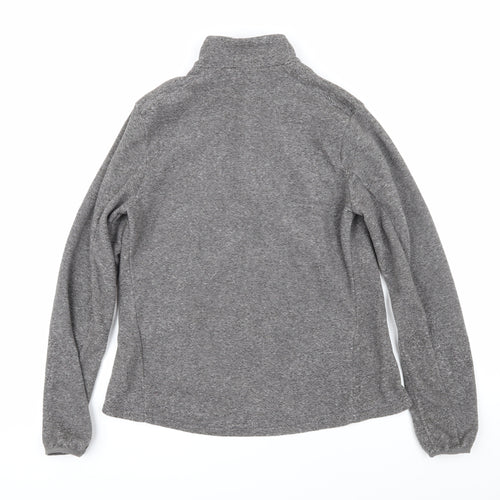 DECATHLON Womens Grey 100% Polyester Pullover Sweatshirt Size 12 Zip
