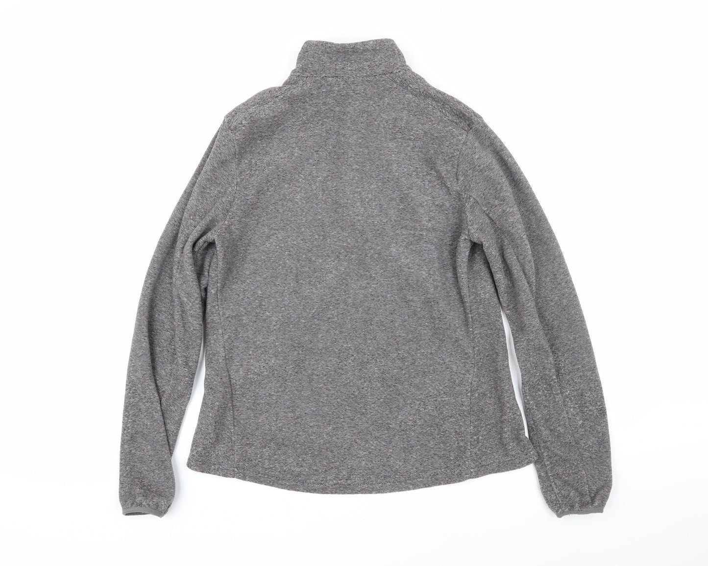 DECATHLON Womens Grey 100% Polyester Pullover Sweatshirt Size 12 Zip