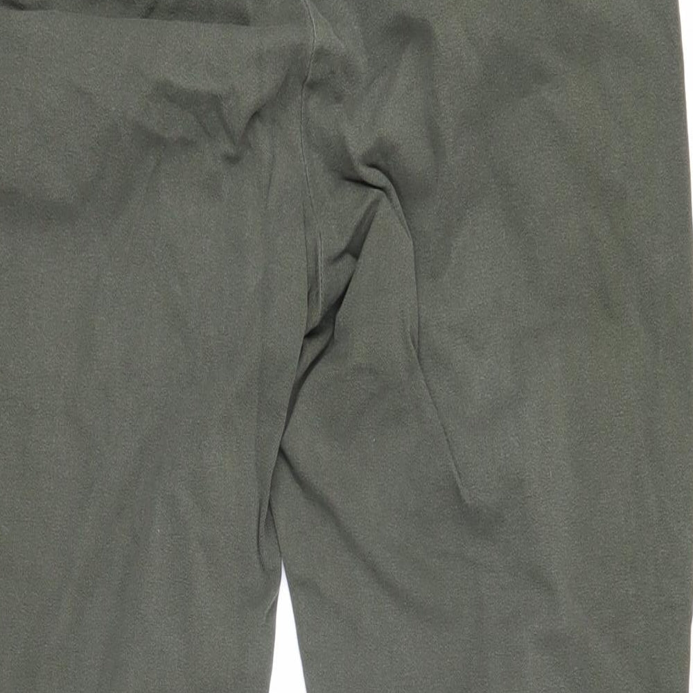 Gap Womens Green Cotton Cropped Trousers Size 12 L23 in Regular Zip