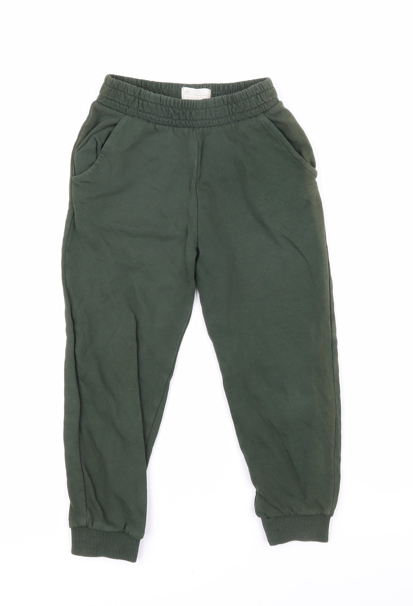 Mountain Warehouse Boys Green Ikat 100% Cotton Jogger Trousers Size 3-4 Years Regular - Elasticated waist