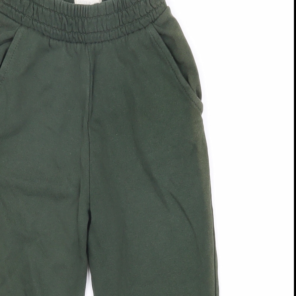 Mountain Warehouse Boys Green Ikat 100% Cotton Jogger Trousers Size 3-4 Years Regular - Elasticated waist