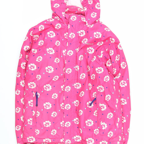 Regatta Womens Pink Floral Jacket Coat Size 6 Zip