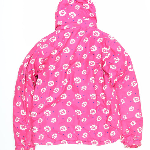 Regatta Womens Pink Floral Jacket Coat Size 6 Zip