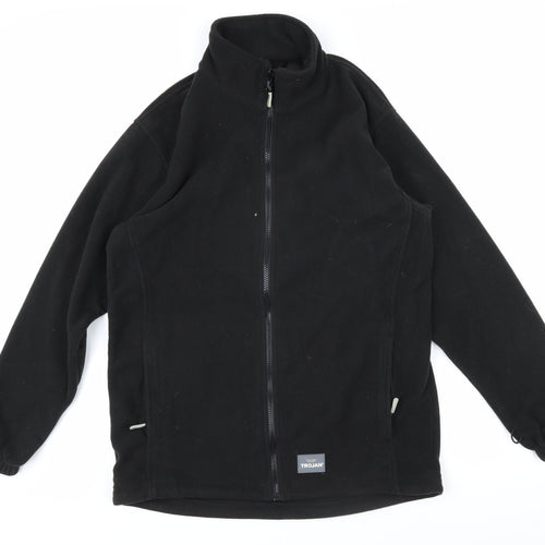 Trojan Mens Black Jacket Size M Zip