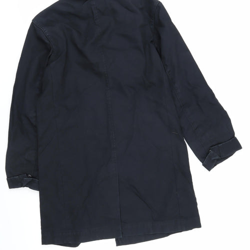 Gap Womens Black Trench Coat Coat Size S Button