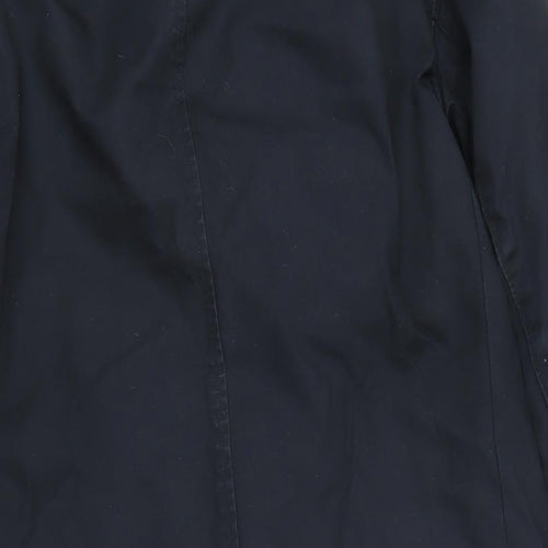 Gap Womens Black Trench Coat Coat Size S Button