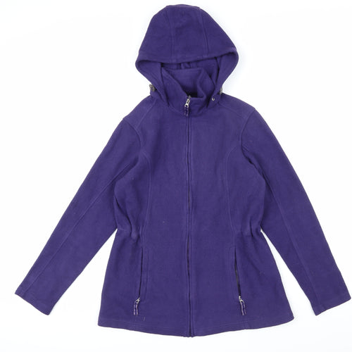 Lands' End Womens Purple Jacket Coat Size S Zip