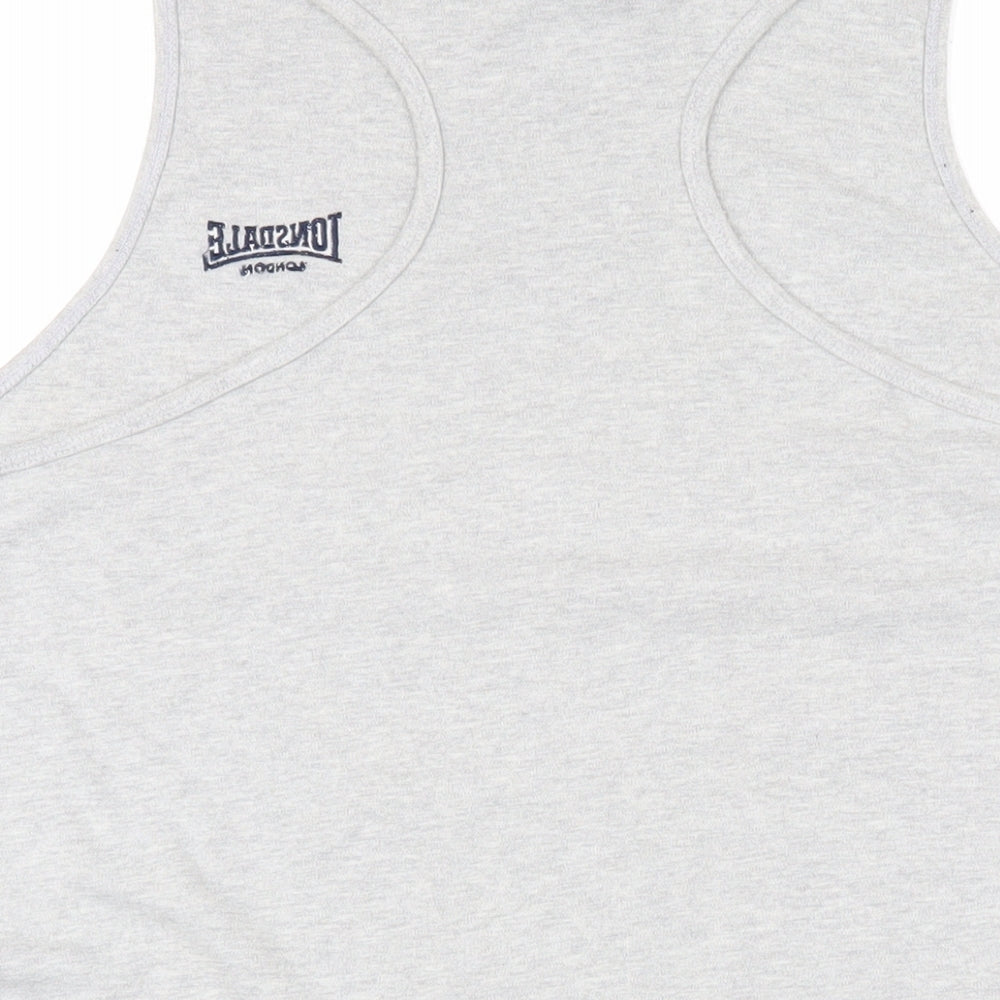 Lonsdale Mens Green Polyester T-Shirt Size XL Round Neck