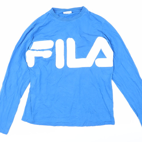 FILA Mens Blue Cotton Pullover Sweatshirt Size L - FILA