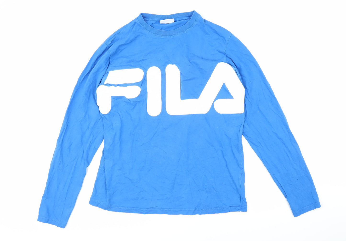 FILA Mens Blue Cotton Pullover Sweatshirt Size L - FILA