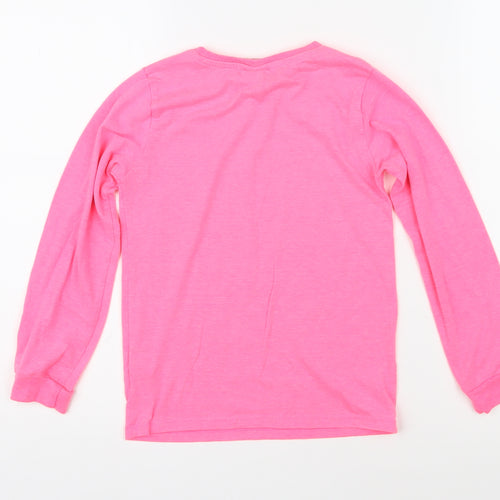 OMG Girls Pink Polycotton Basic T-Shirt Size 7-8 Years Round Neck Pullover - Slay the runway! LOL