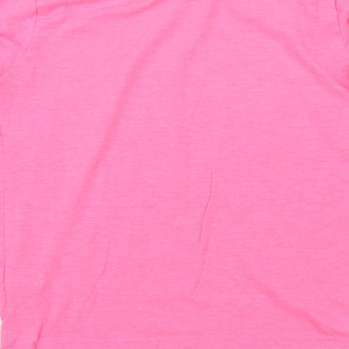 OMG Girls Pink Polycotton Basic T-Shirt Size 7-8 Years Round Neck Pullover - Slay the runway! LOL