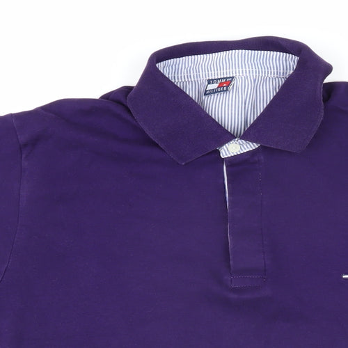 Tommy Hilfiger Mens Pink Cotton Polo Size XL Collared Button