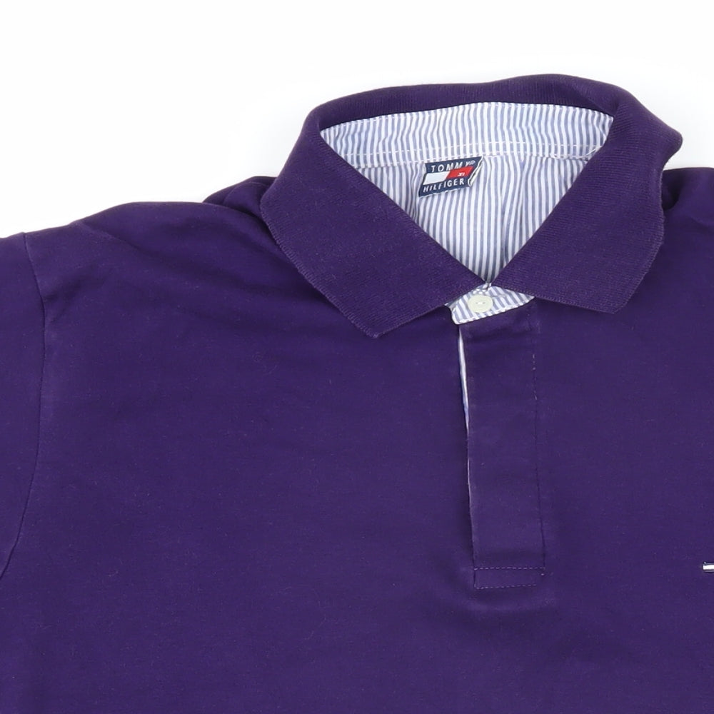 Tommy Hilfiger Mens Pink Cotton Polo Size XL Collared Button