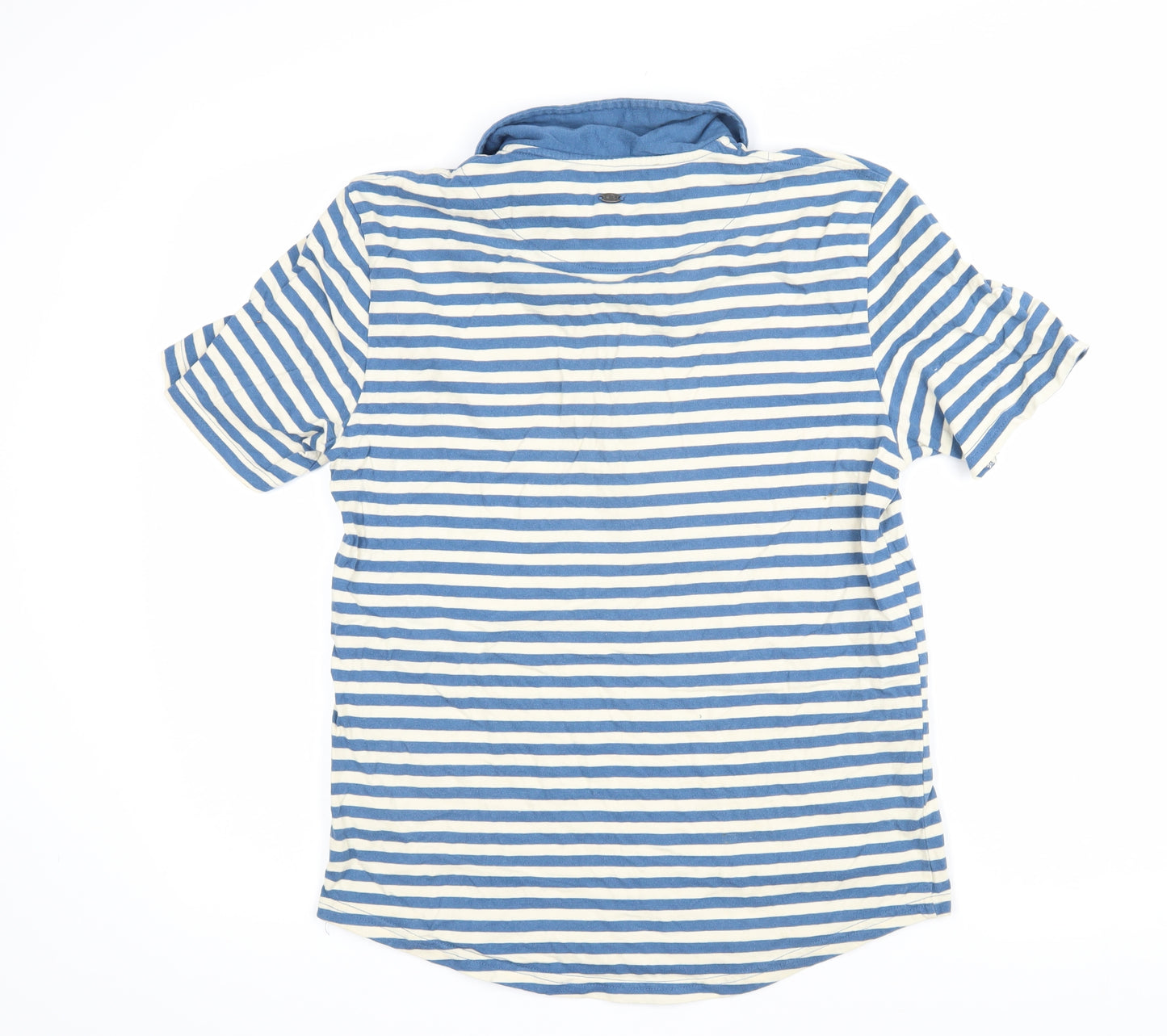 Firetrap Womens Blue Striped 100% Cotton Basic Polo Size XL Collared