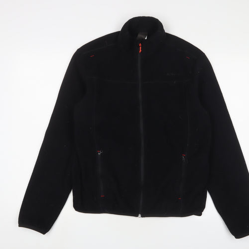 DECATHLON Mens Black Jacket Size M Zip - Logo, Embroidered