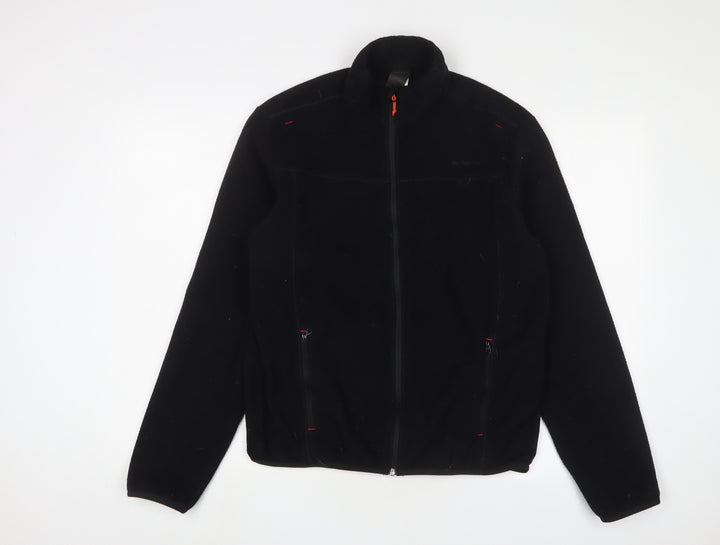 DECATHLON Mens Black Jacket Size M Zip - Logo, Embroidered
