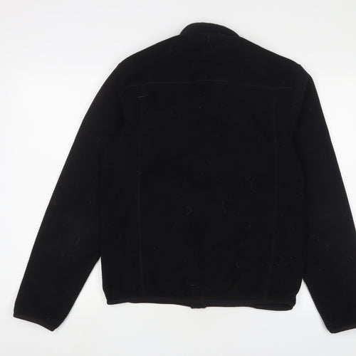 DECATHLON Mens Black Jacket Size M Zip - Logo, Embroidered