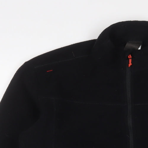DECATHLON Mens Black Jacket Size M Zip - Logo, Embroidered