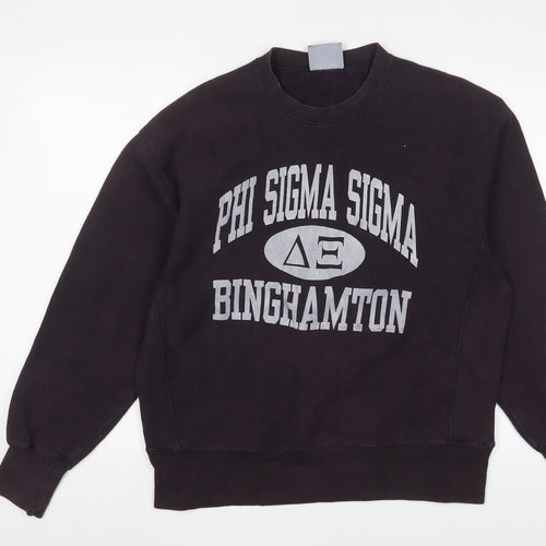 Lee Mens Purple Cotton Pullover Sweatshirt Size L - Phi Sigma Sigma Vinghamton