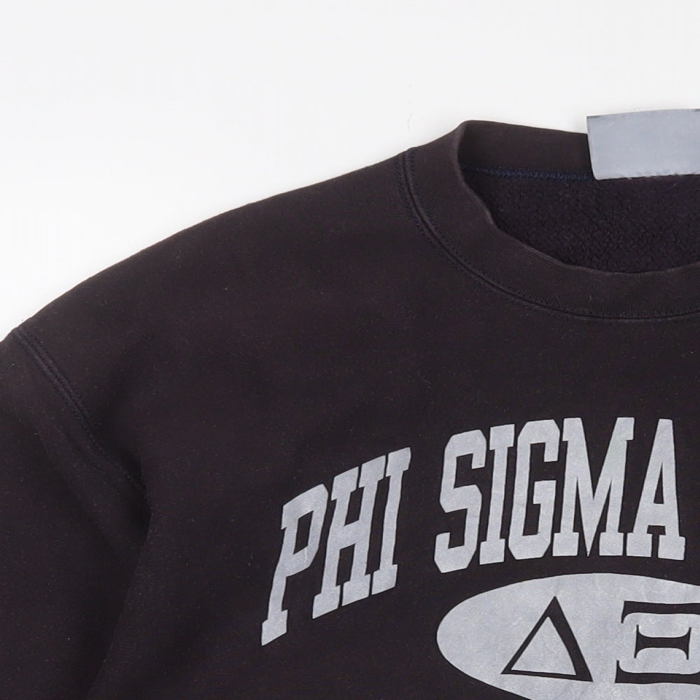 Lee Mens Purple Cotton Pullover Sweatshirt Size L - Phi Sigma Sigma Vinghamton