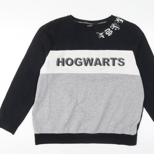 Harry Potter Womens Black Cotton Pullover Sweatshirt Size 14 Pullover - Hogwarts