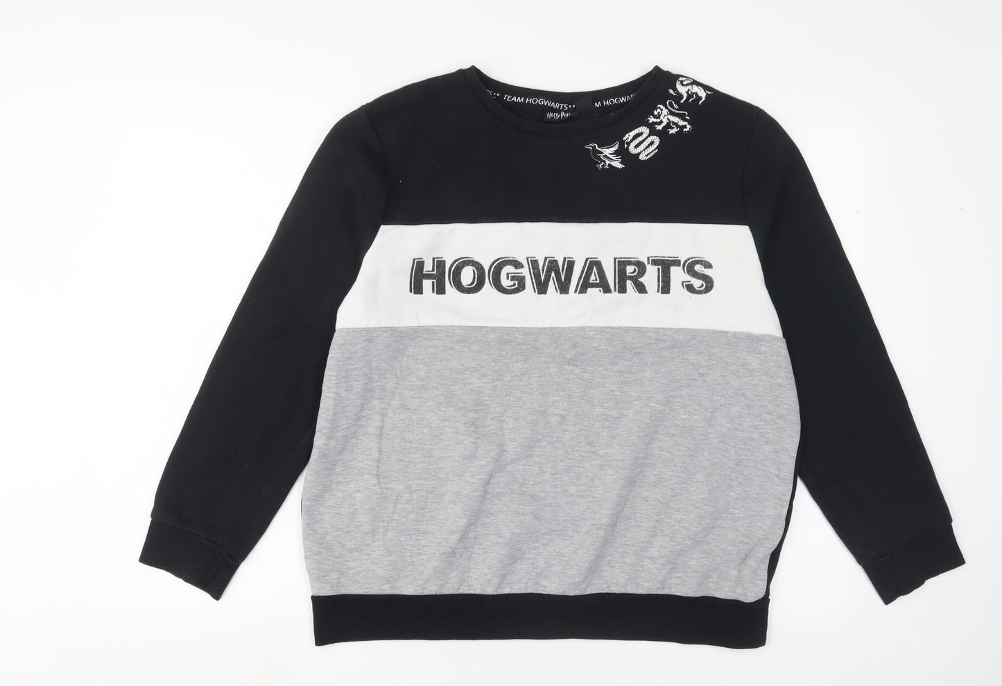 Harry Potter Womens Black Cotton Pullover Sweatshirt Size 14 Pullover - Hogwarts