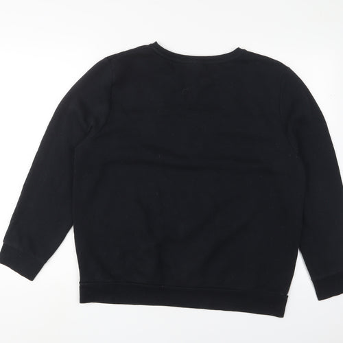 Harry Potter Womens Black Cotton Pullover Sweatshirt Size 14 Pullover - Hogwarts