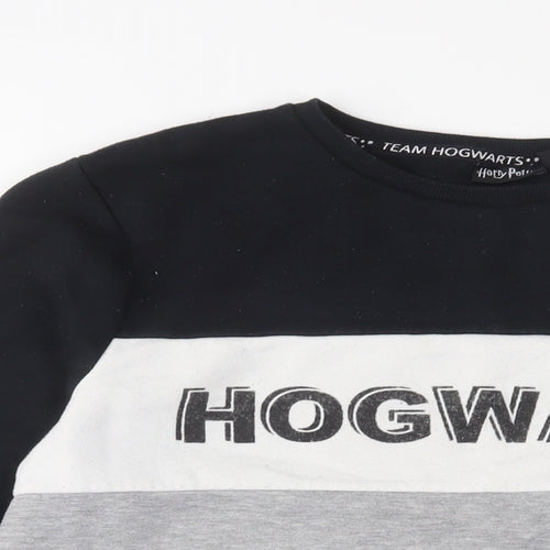 Harry Potter Womens Black Cotton Pullover Sweatshirt Size 14 Pullover - Hogwarts