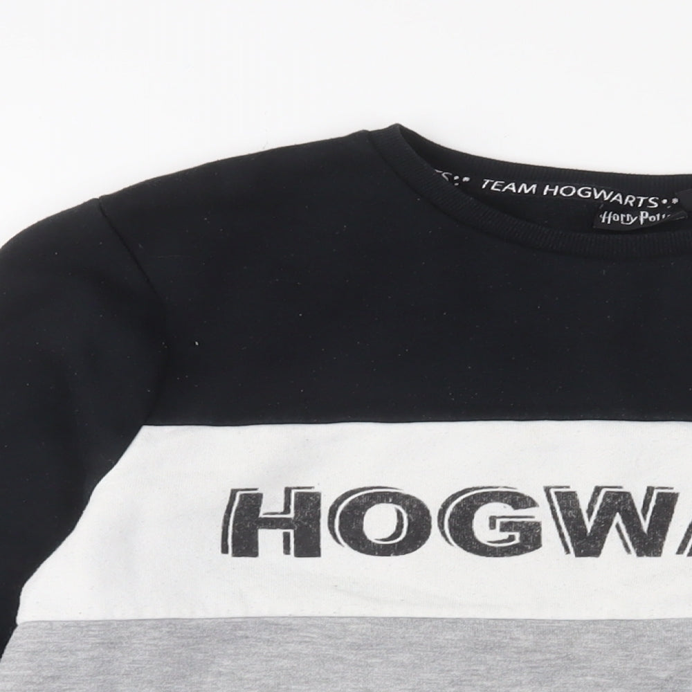 Harry Potter Womens Black Cotton Pullover Sweatshirt Size 14 Pullover - Hogwarts