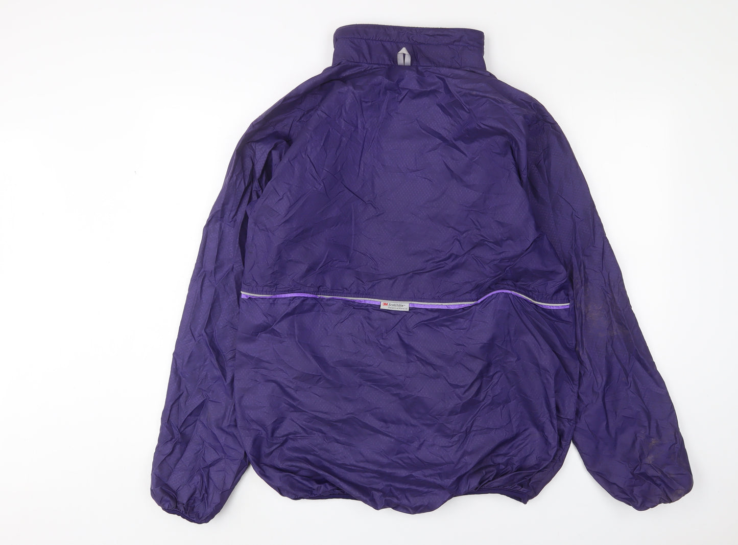 Polaris Womens Purple Windbreaker Jacket Size L Snap - Logo, Embroidered
