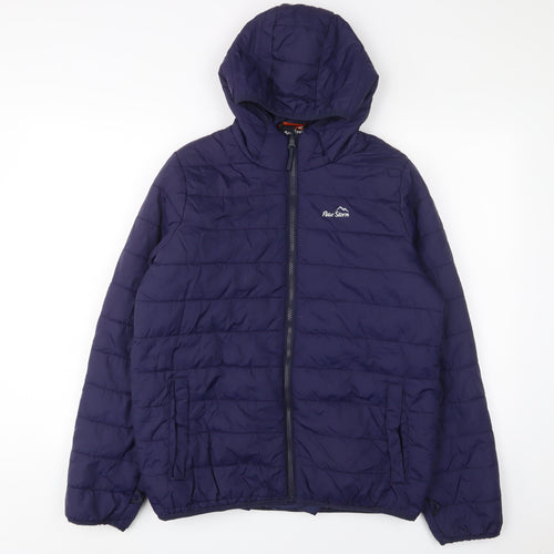 Peter Storm Boys Blue Puffer Jacket Jacket Size 14-15 Years Zip - Logo