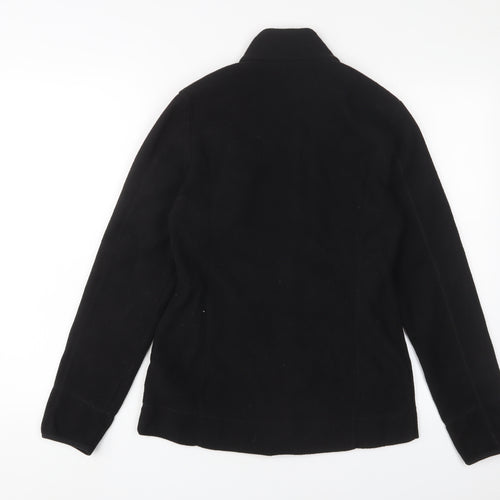 DECATHLON Womens Black Jacket Size S Zip - Logo, Embroidered