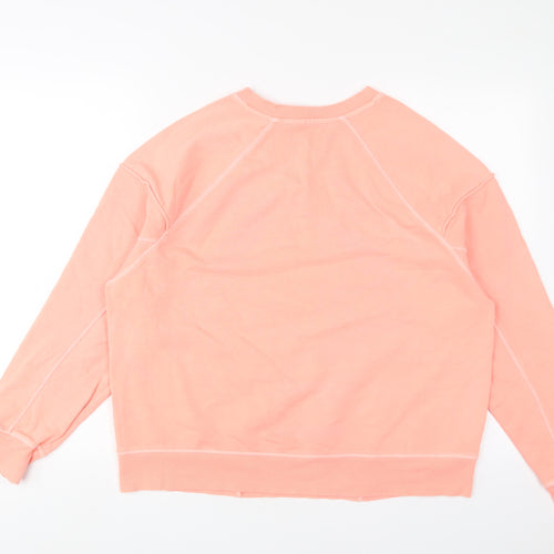 Sweaty Betty Womens Pink Cotton Pullover Sweatshirt Size S Pullover