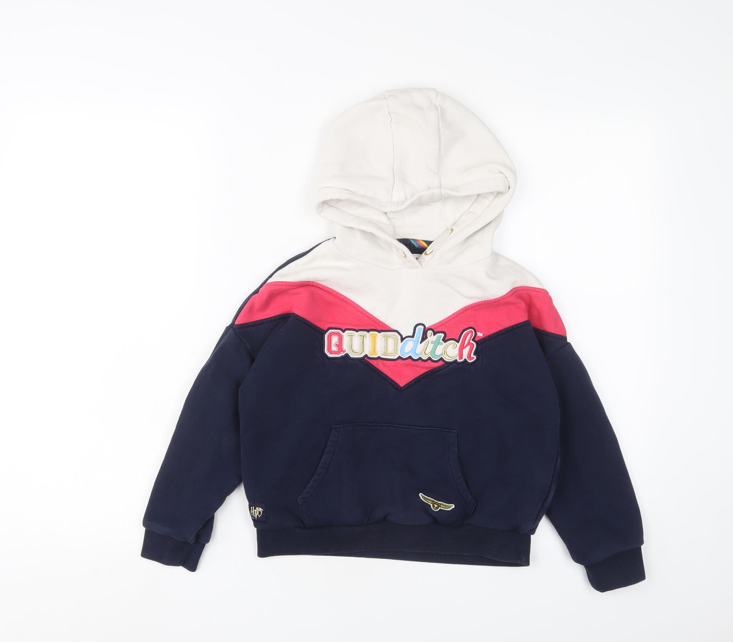 Harry Potter Girls Multicoloured Cotton Pullover Hoodie Size 8-9 Years Pullover - Embroidered