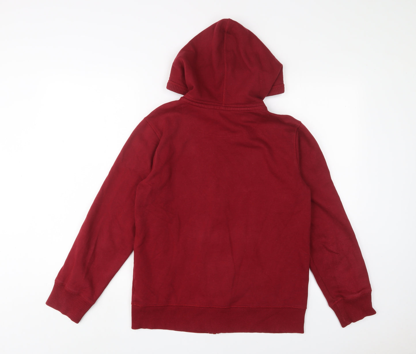 Jasper Conran Boys Red Cotton Full Zip Hoodie Size 14 Years Zip - Embroidered